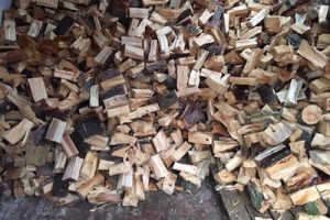 Seasoned logs on the Isle of Man